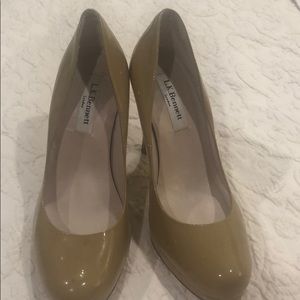 LK Bennett round toe patent pump